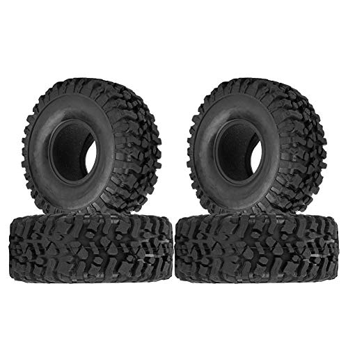 Dilwe 1,9 Zoll RC Car Reifen, 4 Stück 45mm RC Crawler Auto Gummireifen Rad Reifen mit Schwamm(120mm)Modellauto-Zubehör von Dilwe