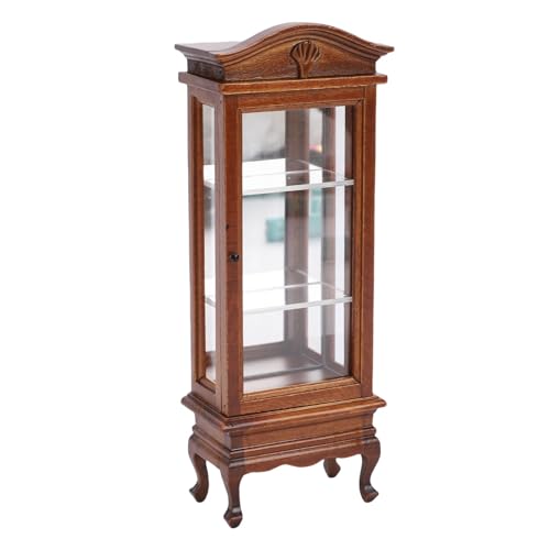 Dilwe 1:12 Skala -Miniaturschrank, Birch Wood Mini House Möbel mit Erz Top Dollhouse Dekor -Accessoires für Lebende Essschlafzimmer von Dilwe