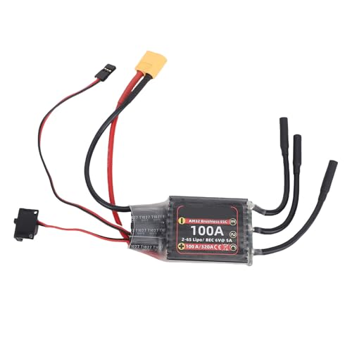 Dilwe 100A Bürstenloser ESC, Open Source Speed Controller mit Einstellbarem Bremse und Sinusstart für 3532 3542 Outrunner Motor von Dilwe