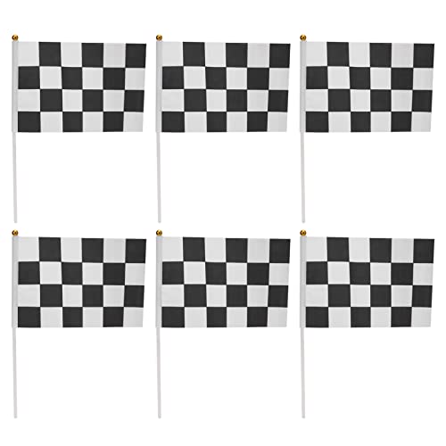 Dilwe 10er-Pack Karierte Flagge, schwarz-weiß Karierte Rennflagge, Handschwenkende Flaggen, DIY-Dekoration für RC-Rennwagen, Sportaktivitäten, Heimparty Dilwe 10er-Pack Karierte Flagge, schwarz-weiß Karierte Rennflagge, Handschwenkende Flaggen, DIY-Dekoration für RC-Rennwagen, Sportaktivitäten, Heimparty von Dilwe