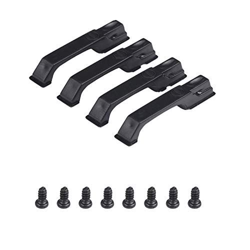 4 Stücke RC Auto Türgriffe, Kunststoff Simulation Türgriffe mit Schrauben für Traxxas D90 Axial SCX10 1/10 RC Crawler Auto (Schwarz) von Dilwe