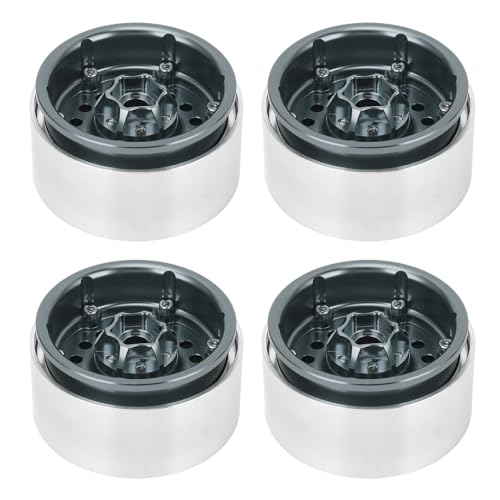 Dilwe 4PCS Aluminiumlegierung RC 1,9 Zoll Radnabe Simulierte Ersatzteile für 1/10 RC Crawler Axial SCX10 90046 SCX10 III AXI03007 MST (Ti-Farbe) von Dilwe