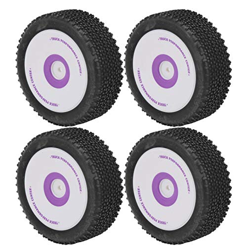 4Pcs RC Car Front Hinterreifen, Gummiradreifen Set Fit für WLtoys 1/12 124019 Fernbedienungsautos Upgrade-Zubehör von Dilwe