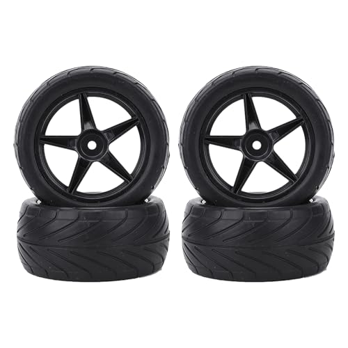 Dilwe 4pcs 1/10 RC -Auto Breite Reifen, 85 Mm/3,35 Zoll Universal Reifen Starker Grip RC -Zubehör -Modifikationsteilersatz, Einfache Installation (Black) von Dilwe