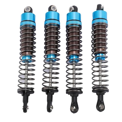 Dilwe 4pcs 100 Mm RC -StoßDämpfer, Hydraulische Dämpfer Aluminiumlegierung mit Schrauben für 1/10 Fernbedienungsauto (Blue) von Dilwe