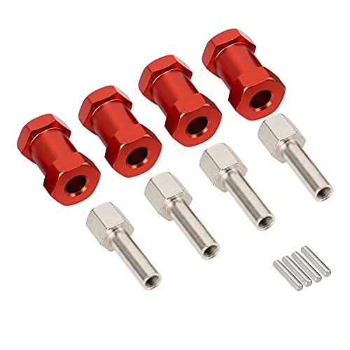 Dilwe 4pcs 20mm Verlängerungsrad Hub -Hex -Antriebsadapter, RC Auto Enthusiasten (Rot) von Dilwe