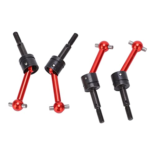 4pcs RC Car CVD Antriebswelle, 70mm Aluminiumlegierung Antriebswelle CVD für Tamiya TT02 1/10 RC Car(rot) von Dilwe