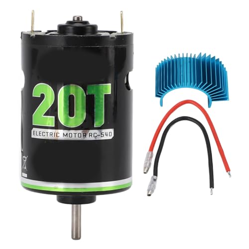 Dilwe 540 Gebürsteten Elektromotor, RC -Motor mit Blauem Kühlkörper für 1/10 RC -Kletterwagen und Offroad -Fahrzeuge (20T) von Dilwe