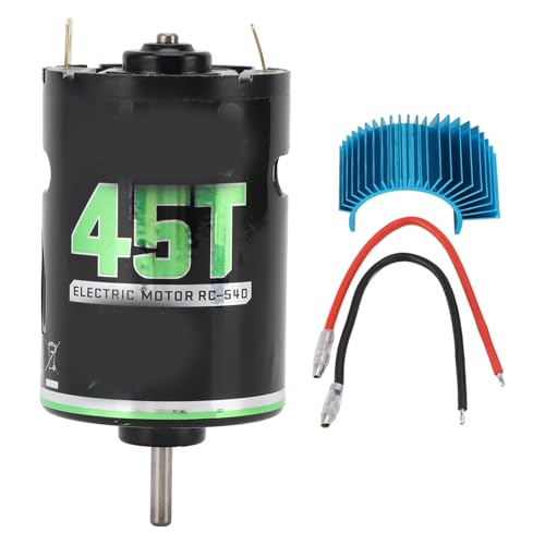 Dilwe 540 Gebürsteten Elektromotor, RC -Motor mit Blauem Kühlkörper für 1/10 RC -Kletterwagen und Offroad -Fahrzeuge (45T) von Dilwe