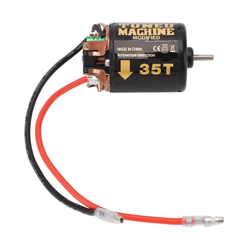 Dilwe 540 RC Gebürstetem Motor, Hoher Torsion RC Gebürstetem Motor mit Blauem Kühlkörper Edelstahlschale -Motor Geeignet für 1/10 Crawler Car Geeignet (35T von Dilwe