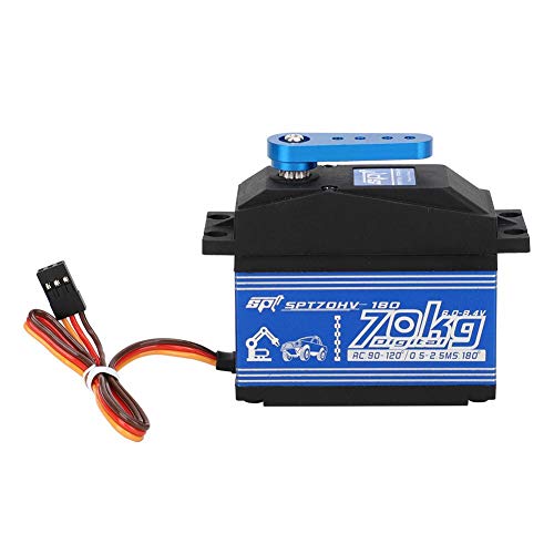 Dilwe RC-Auto-Servo, 70 kg RC-Digital-Servo, wasserdichtes Metalllenkgetriebe f¨¹r 1/5 SPTZOHV180W ferngesteuertes RC-Autoteil (schwarz) von Dilwe