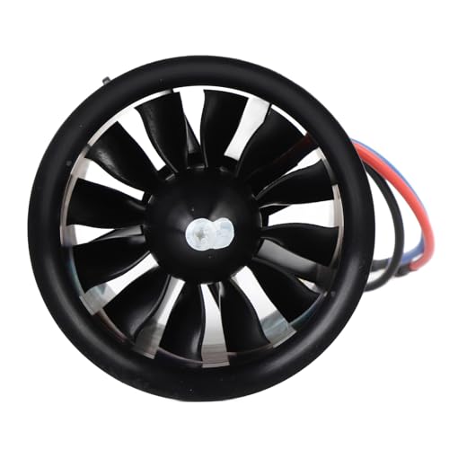 Dilwe 80 -mm -EDF -Lüfter mit 12 Klingen, 6S 2000kV Elektrische Inline -Lüfter, 3,43 Kg Maximaler Schub für RC -Jets von Dilwe