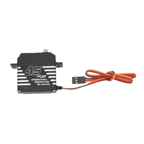 Dilwe Digitales Servo, DC4.8-7,4 V High Torsion, Metal Gear, Hohlbechermotor, für 1/8 1/10 1/12 RC-Auto, Crawler-LKW, Boot, Roboter (45 kg) von Dilwe