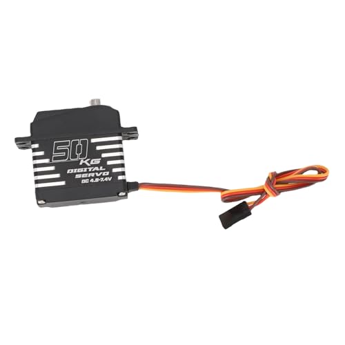 Dilwe Digitales Servo, DC4.8-7,4 V High Torsion, Metal Gear, Hohlbechermotor, für 1/8 1/10 1/12 RC-Auto, Crawler-LKW, Boot, Roboter (50 kg) von Dilwe