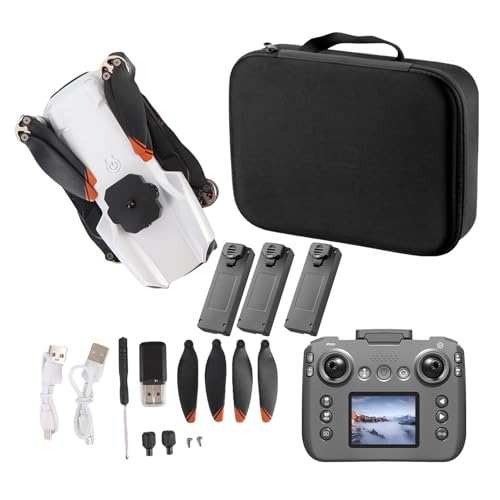 Dilwe Doppelkamera -RC -Drohne mit App, Fernbedienung High Definition -Display Optische Lokalisierung, Hindernisvermeidung, Bürstenloser Motor für Outdoor mit EIS und eine (3 Batterien) von Dilwe