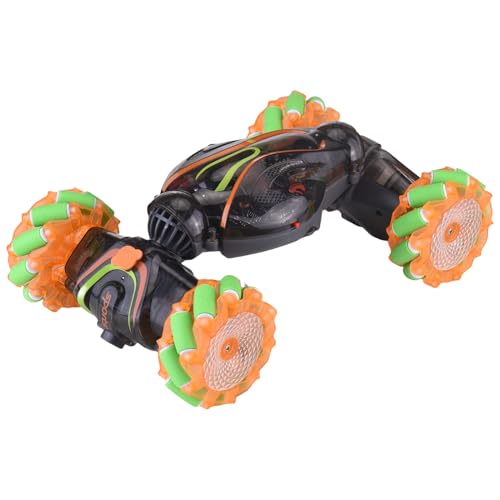 Dilwe Fernbedienungsauto, 2,4 GHz 4WD -Geste Sensor -Stunt -Auto mit LED -Leuchten und Musik für Kinder (Green) von Dilwe