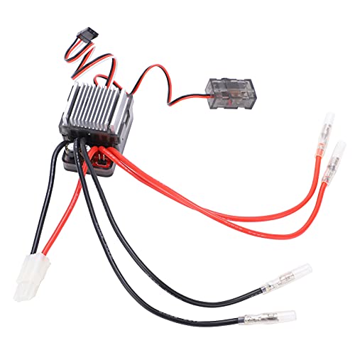 Dilwe Gebürsteter RC-Regler, 7,2-16V 320A Zwei-Wege-Bürstenregler Passend für 3S-Lithium-Batterie Geeignet für RC-Auto-Bootszubehör von Dilwe