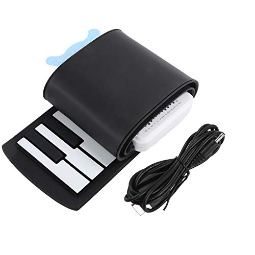 Dilwe Handgerollter Klavier Flexibler Tragbarer 49 Schlüssel Eingebauter Lautsprecher-Tastaturinstrument K5 für Late-Night-Übungsanfänger Silikon/Schwarz/1 mit Kopfhörern Dilwe Handgerollter Klavier Flexibler Tragbarer 49 Schlüssel Eingebauter Lautsprecher-Tastaturinstrument K5 für Late-Night-Übungsanfänger Silikon/Schwarz/1 mit Kopfhörern von Dilwe