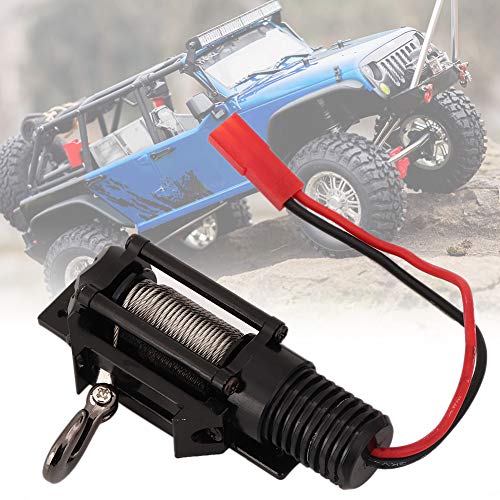 Dilwe Hochwertiger Vollmetall -RC -Winde Ersatzteil für 1/10 SCX10 Axial Crawler D90, Einfache Installation, für Fernbedienungsauto Car Enthusiasten (Schwarz FZ0019BL) von Dilwe