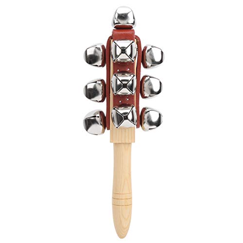 Dilwe Hölzerne Handheld Sleigh Bell Stick Leichtes Langlebiges Musikinstrument für Party für Party Dilwe Hölzerne Handheld Sleigh Bell Stick Leichtes Langlebiges Musikinstrument für Party für Party von Dilwe