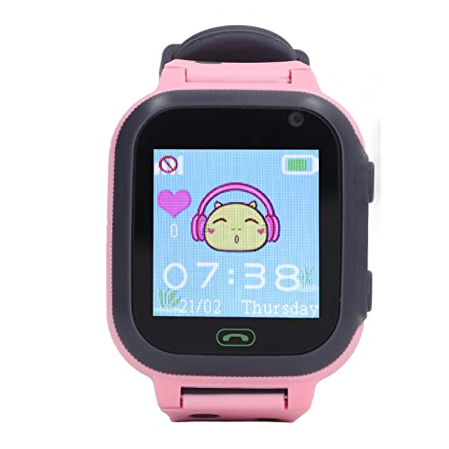 Dilwe Kinder-Smartwatch mit Videoanruf, Kamera und Taschenlampe, Touchscreen-Smartwatch für den Außenbereich (Rosa) von Dilwe