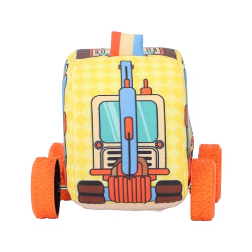 Dilwe Kleinkind Weiche Stoff Pull Back Car, Süßes Cartoon-Tierthema, Pädagogische Kinderspielzeug für 1-3 Jahre, Premium-Baumwollfüllung, Kleine und Tragbare Größe (Typ B) von Dilwe