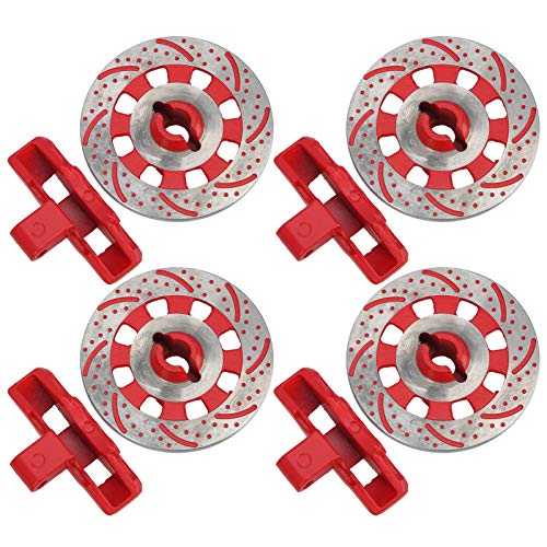 Dilwe Langlebige Metall RC Accessoires Hub Bremsscheibe 4pcs Container Disc für UDR 1/7 RC -Auto -Installation (Rot) von Dilwe