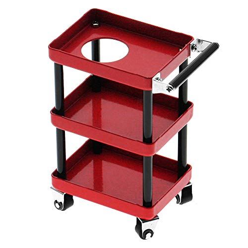 Dilwe Langlebige Metall RC -Autowerkzeuge Rack Bequemer Wartungswagen für 1/8 1/10 /12/16 RC -Auto, Einfache für Automodellbegeisterte (rot) (Rot) von Dilwe