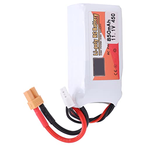 Dilwe Lipo Akku, 11.1V 850mAh 45C Li-Polymer Lipo Akku XT30 Plug Modellflugzeug Zubeh?r Aircraft Model Parts f¨¹r RC Cars Boats Helicopter Model Toys Model Toy von Dilwe