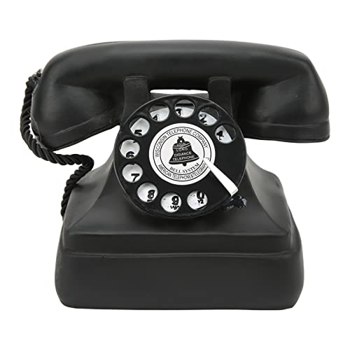 Dilwe Modell mit Wählscheibe, Modell mit Wählscheibe, Vintage-Festnetz-Ornament, Klassisches Telefon Im Alten Stil für den Schreibtisch zu Hause von Dilwe