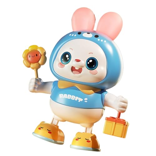 Dilwe Musical Dance Bunny Toy, Musical Dance Bunny Toy Head Up Training Elektronische Tanzen für Neugebore Zu Haus Im Freien (Rosa (Blue) von Dilwe