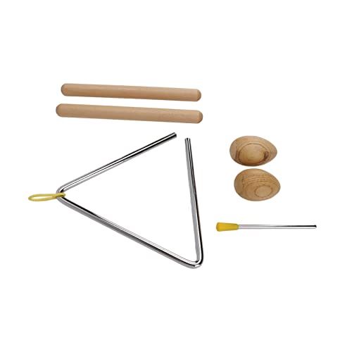 Dilwe Musical Percussion Instrument Toy Set für Kinder - Premium -Eisendreieck Sicheres Naturholz Perfekte Rhythmische Initiation Vorschullehrerlernen Dilwe Musical Percussion Instrument Toy Set für Kinder - Premium -Eisendreieck Sicheres Naturholz Perfekte Rhythmische Initiation Vorschullehrerlernen von Dilwe