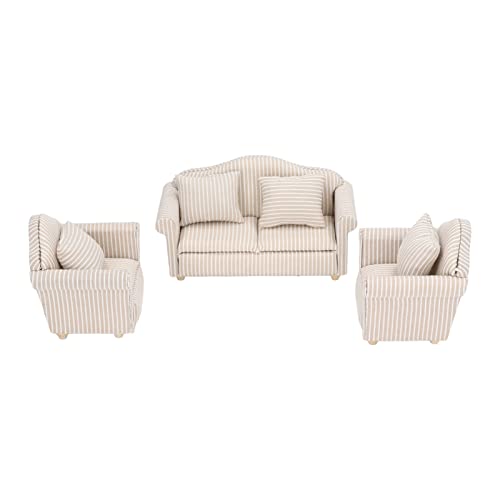 Dilwe PUPPENSTUBEN-Sofa, Miniatur-Sofa IM MASTAB 1:12, HOHE-Simulation, PUPPENHAUS-MBEL, PUPPENHAUS-DEKORATIONSCHE GUOJIAJIA-Spielzeug für von Dilwe
