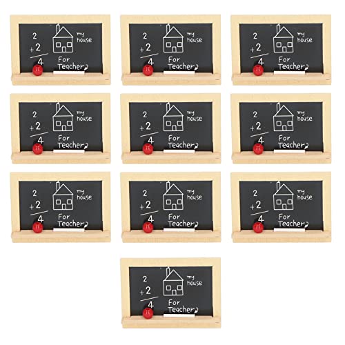 Puppenhaus-Tafel, 10-teiliges Mini-Tafel-Modell 3,5 X 4,5 cm Pinewood Mini-Schultafel für Puppenhaus Im Maßstab 1:12 1:6 von Dilwe
