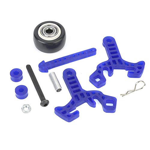 Dilwe RC Anti-Roll-Rad, ABS + Kunststoff Blau RC Wheelie Bar Hochgeschwindigkeits-Anti-Roll-Rad Passend für Fahrzeuge im Maßstab 1:10 von HSP 94108/94111/94188 von Dilwe