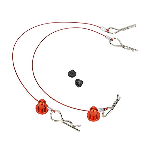 Dilwe RC Auto Anti-verlorene Karosserie Shell Wire Clip Pin mit Schraube Halter fit für/Hsp/Arram/Axial Ecx 1/10 RC-Car-Modell(Rot) von Dilwe