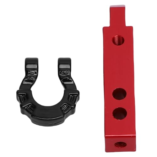 Dilwe RC -Autoanhänger Haken, Legierung RC Crawler Tow Hitch für 1/8 1/10 Skala Crawler 4083 4107 MK07 (Rot mit schwarzer) von Dilwe