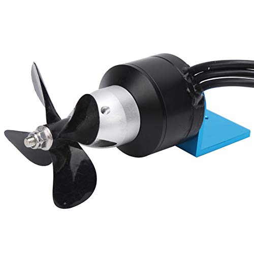 Dilwe RC Boat Motor Set, mit Propeller, Professional Unterwasserstrahlruder, 350KV, 24V, 30 m unter Wasser, Wasserdichter, für alle RC Boat, wie RC-Fischerboot usw.(CW) von Dilwe