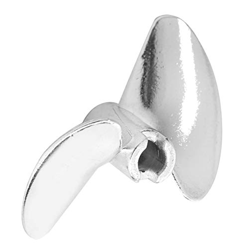 Dilwe RC-Bootspropeller, Aluminiumlegierung RC-Bootspropeller 35 mm 2 Blätter 0,2 Zoll Innendurchmesser Großer Schubpropeller(Silber) von Dilwe