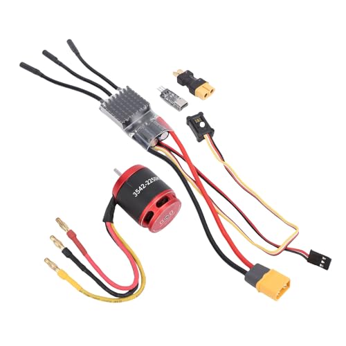 Dilwe RC Bürstenloser Antriebsstrang Combo, 80A Bürstenloser Motor -ESC -Kombination für SCX10 1/10 RC Crawler Car von Dilwe