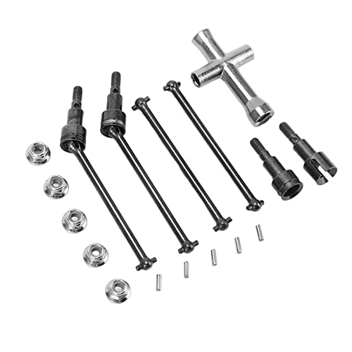 Dilwe RC Car CVD-Antriebswelle, Langlebiges Stahl-Antriebswellenset Vorne und Hinten, Ersatzteile für SCY 16101 16102 16103 16201PRO 1/16 RC CarKarosserie-Zubehör von Dilwe