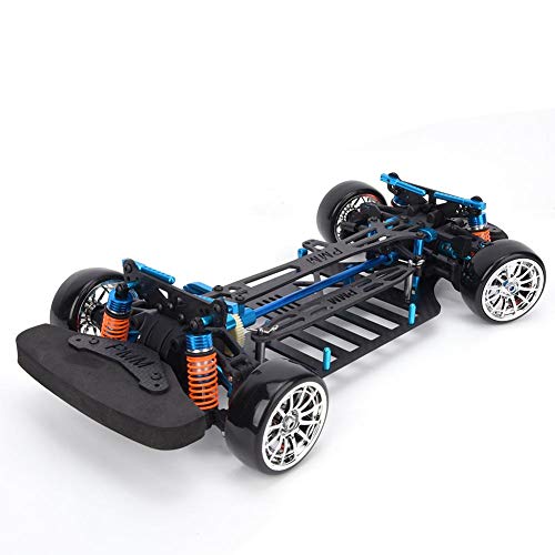 Dilwe RC Car Frame Chassis, Radstand montiert Frame Chassis Stoßstange Carbon Fiber für TT01/TT01E 1/10 RC Car Model Kinderspielzeug von Dilwe
