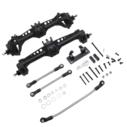 Dilwe RC-Car-Upgrade-Ersatzkit für Vorder- und Hinterachse, Erhöhte Bodenfreiheit für Axial SCX10 II RC-Crawler Im Maßstab 1/10 (Black) von Dilwe