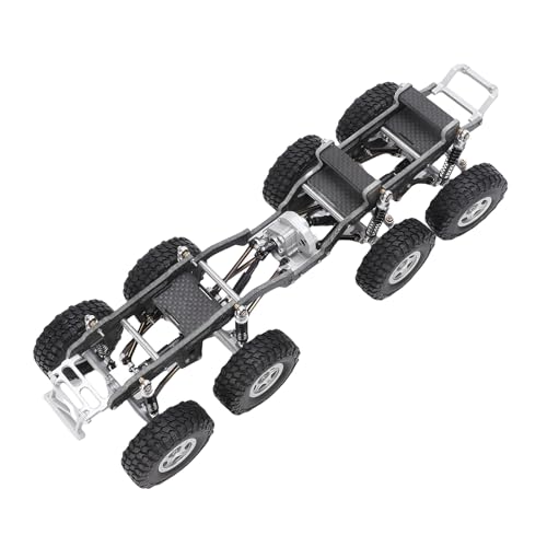 Dilwe RC -Chassis, 8x8 Kohlefaser -RC -Automotionsrahmen, Niedrigmitte -Schwerkraftersatz für SCX24 (schwarzes Silber) von Dilwe