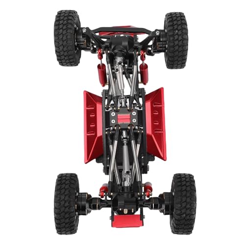 Dilwe RC -Chassis -Rahmenkit, Carbon -Faser -Upgrade -Teile mit Modularem Design für Ascent 18 1/18 RC Crawler (Schwarz Rot) von Dilwe