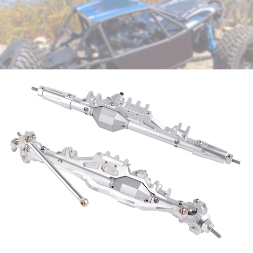 Dilwe RC Climbing Car Front Hinterachse Ersatzteile für Axiale Wraith RR10 - Langlebige Aluminiumlegierung Upgrade für RC -Enthusiasten (Silver) von Dilwe