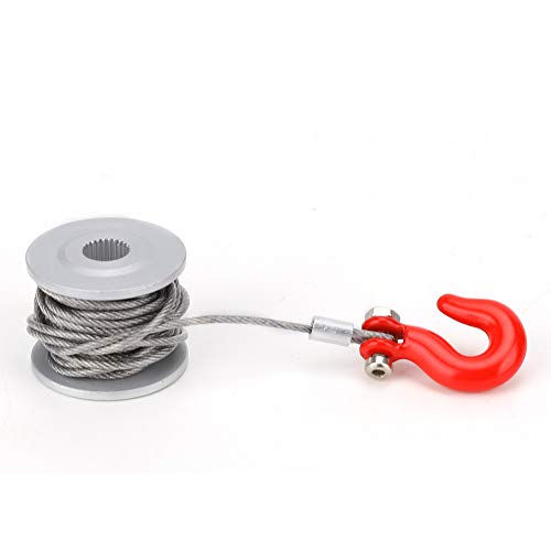 Dilwe RC Crawler Aluminium -Legierung Upgrade Teil 25t Servo Winch Roller Silber Red für RC -Autozubehör (Silberrot) von Dilwe
