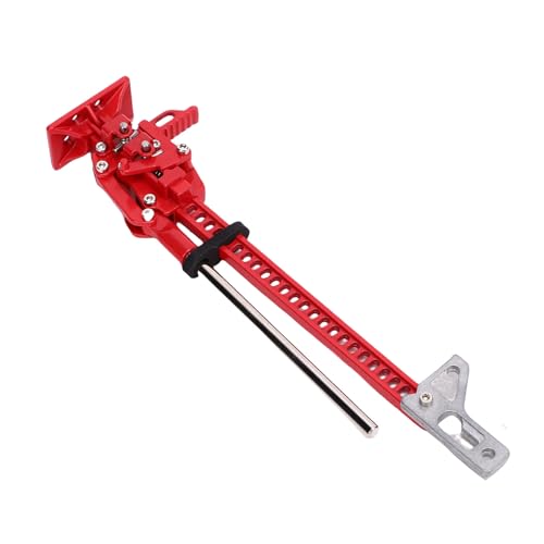Dilwe RC Crawler Auto Heben Jack 1/10 Maßstab Aluminium Legierung RC Auto Rutschbare Jack Werkzeug Drop Proof für Offroad-Abenteuer mit Proof Design (Rot) von Dilwe