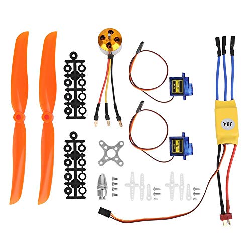 Dilwe RC Fixed Wing Plane Hubschrauberspielzeug, bürstenloser 1400-kV-Motor + 30A ESC + SG90 9G Micro Servo + 8060 Propeller Accemble(Motor + ESC + Servo + Propeller) von Dilwe