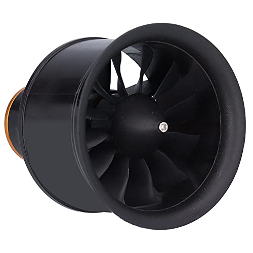 Dilwe RC Flugzeugmotor Set 50mm, Elektrischer Abluftventilator 12-Blatt-Abluftventilator mit bürstenlosem Motor Satz, Alu + Kunststoff + Kupfer für RC Flugzeuge(4600kv Gegen den Uhrzeigersinn) von Dilwe